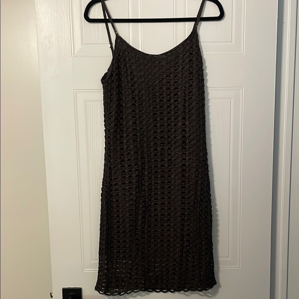 Anne Klein Brown knit spaghetti strap Dress